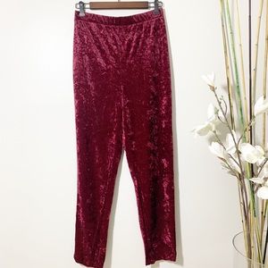 Vintage Crushed Velvet Pants
